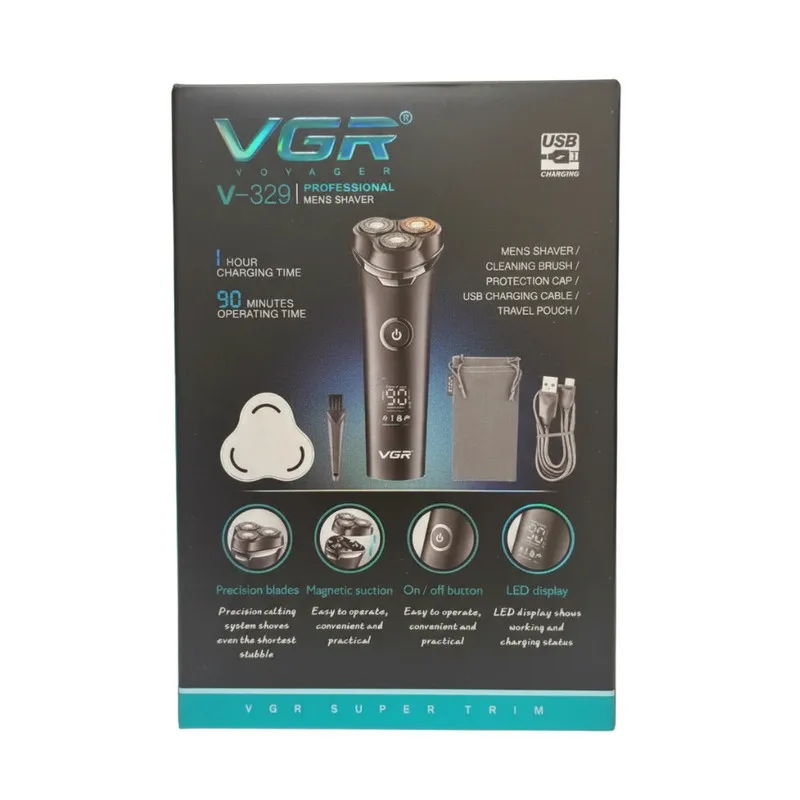 ماشین اصلاح موی صورت شارژی وی جی ار مدل V-329 - تصویر 3