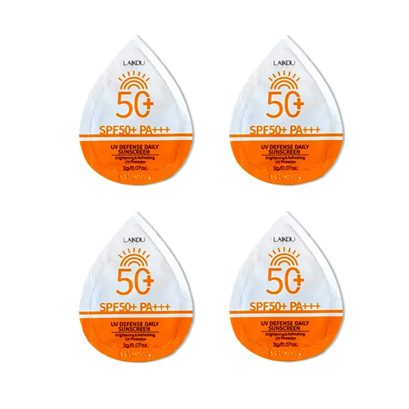 فلوئید ضد آفتاب بی‌رنگ لایکو SPF 50 مدل مسافرتی ساشه‌ ای محافظ UVA ،UVB مناسب برای انواع پوست‌ وزن 2 گرم بسته 4 عددی