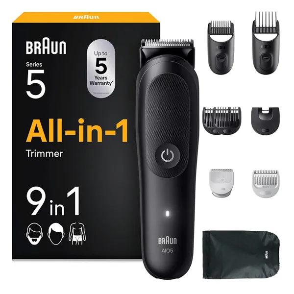 ست ماشین اصلاح موی صورت و بدن شارژی براون مدل AIO5540 - تصویر 4
