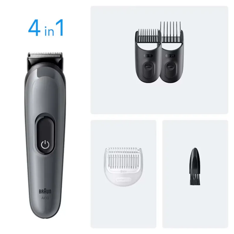ماشین اصلاح موی سر و صورت شارژی براون مدل series 3 AIO3500 - تصویر 2