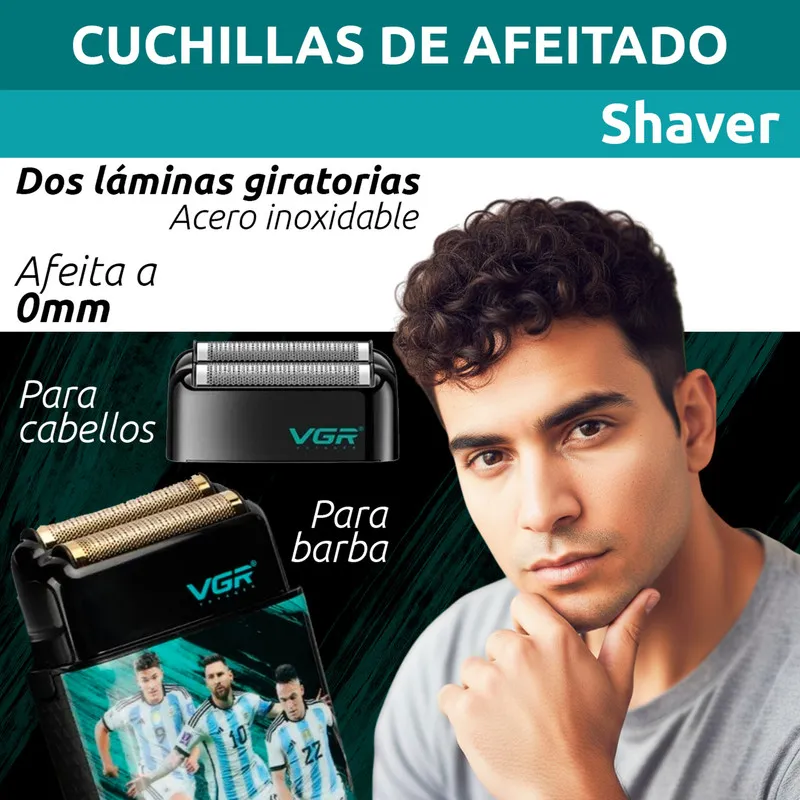 ماشین اصلاح موی صورت شارژی وی جی ار مدل V-309 - تصویر 5