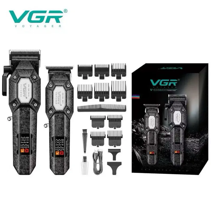 ماشین اصلاح موی سر و صورت شارژی وی جی ار مدل V-600B&900B مجموعه 2 عددی - تصویر 4