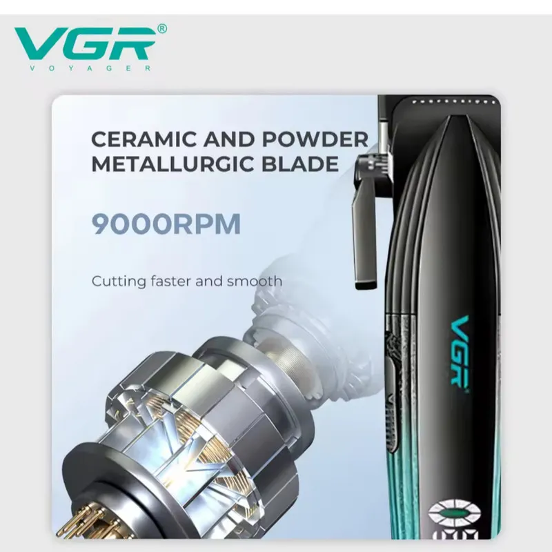 ماشین اصلاح موی سر و صورت شارژی وی جی ار مدل V-889 s2 مجموعه 2 عددی - تصویر 2