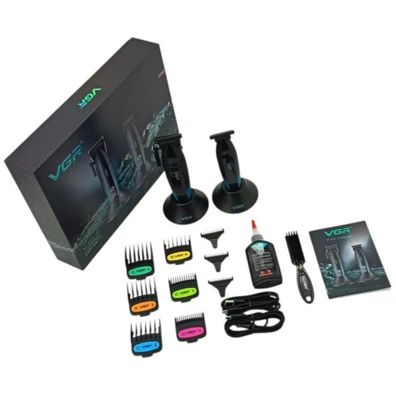 ماشین اصلاح موی سر و صورت شارژی وی جی ار مدل V-889 s2 مجموعه 2 عددی - تصویر 5