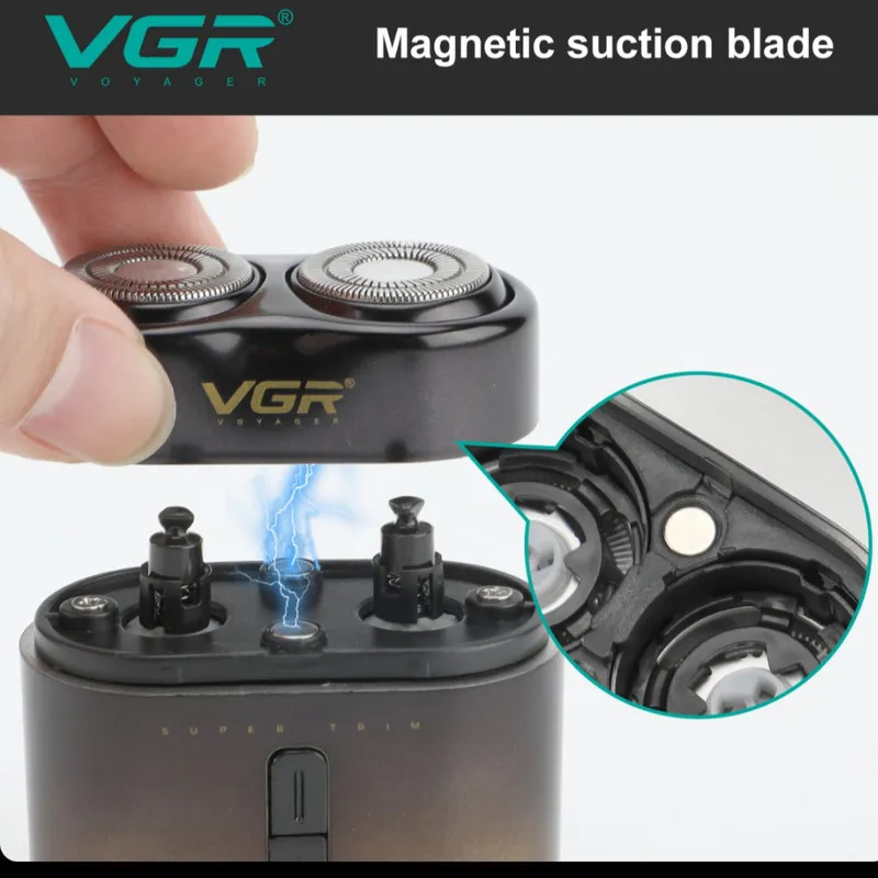 ماشین اصلاح موی صورت شارژی وی جی ار مدل V-348 - تصویر 6