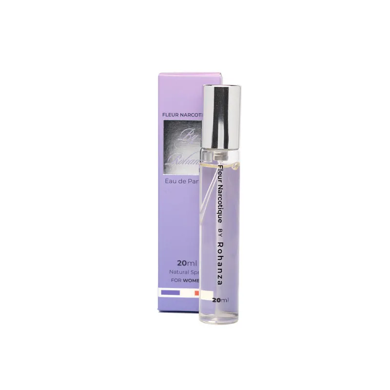 عطر جیبی زنانه روهانزا  مدل Fleur Narcotique با رایحه خنک و میوه ای حجم 20 میلی‌لیتر