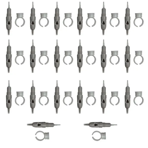 کارتریج میکرونیدلینگ مدل FLAT NEEDLE 5 به همراه تشتک تتو مجموعه 20 عددی