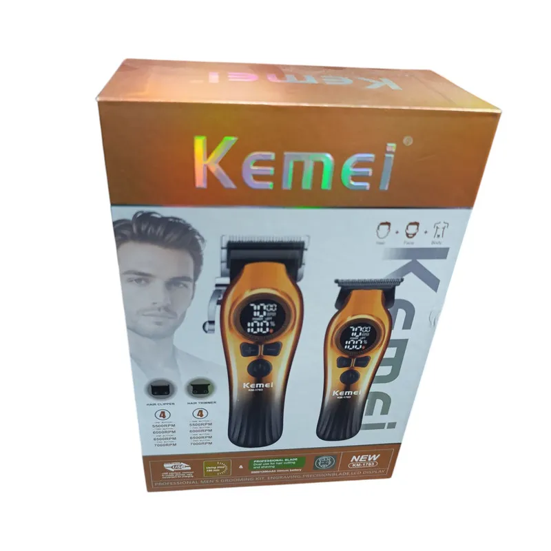 ماشین اصلاح موی سر و صورت شارژی کیمی مدل km-1783 مجموعه 2 عددی - تصویر 2