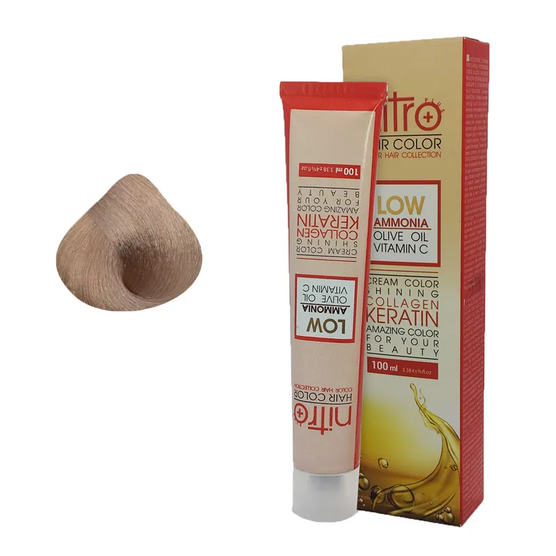 رنگ مو نیترو پلاس شماره 9L حجم 100 میلیلیتر رنگ بلوند شکلاتی خیلی روشن