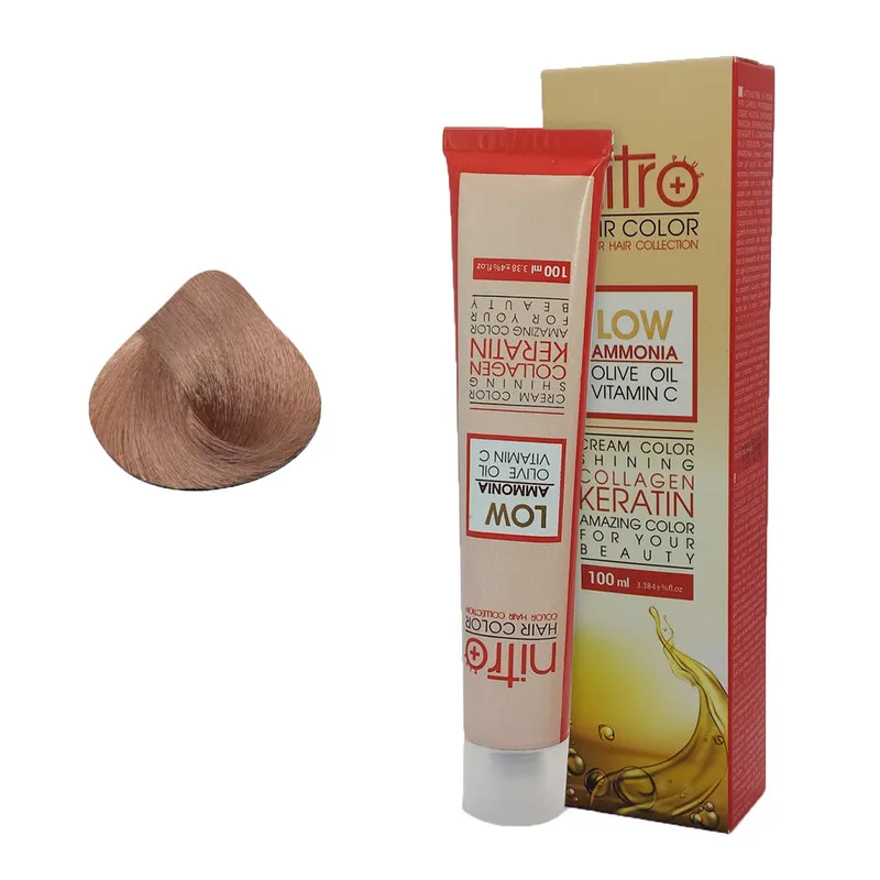 رنگ مو نیترو پلاس شماره 8L حجم 100 میلیلیتر رنگ بلوند شکلاتی روشن