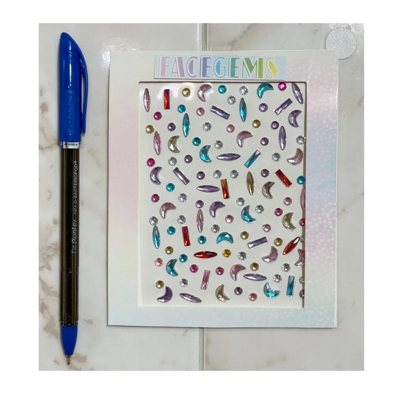 نگین صورت مدل چسبی ماه بسته ۱۵۰ عددی - تصویر 2