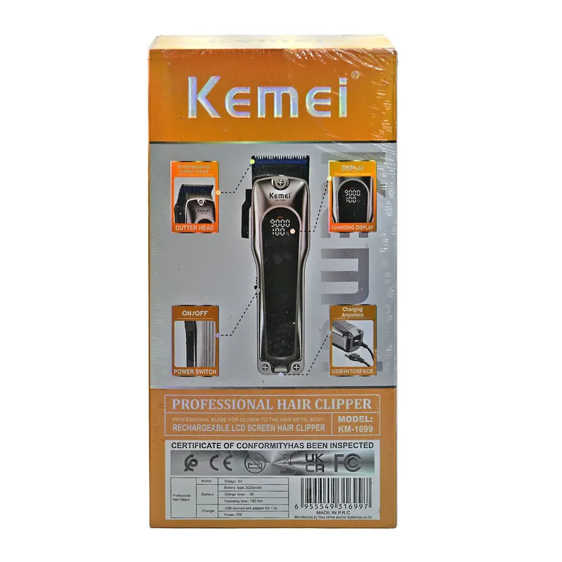 ماشین اصلاح موی سر و صورت شارژی کیمی مدل KM-1699 - تصویر 4