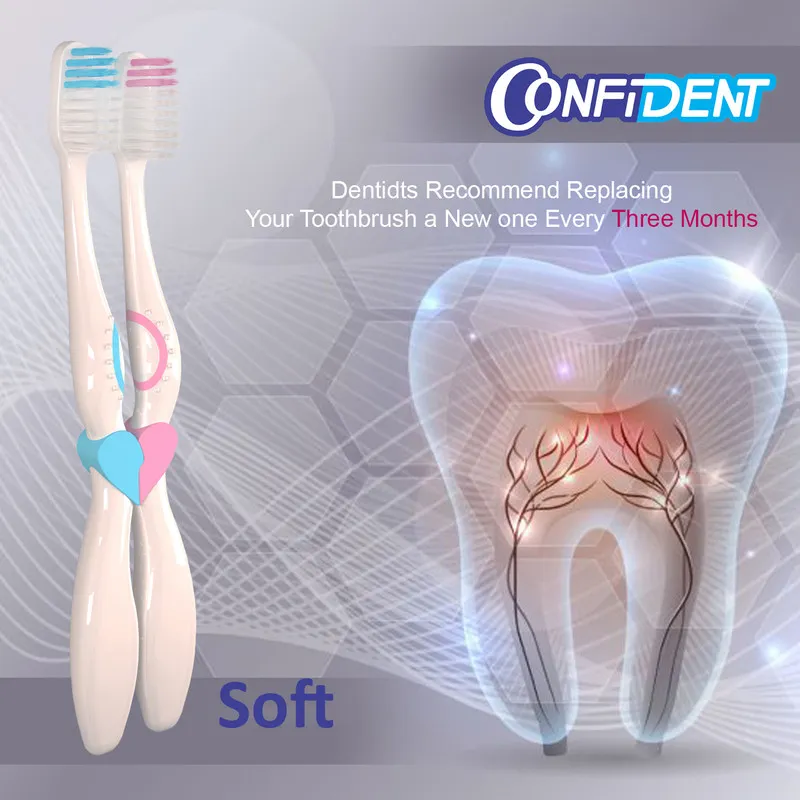 مسواک کانفیدنت مدل CT-Biform-S با برس نرم دو بسته 2 عددی - تصویر 2