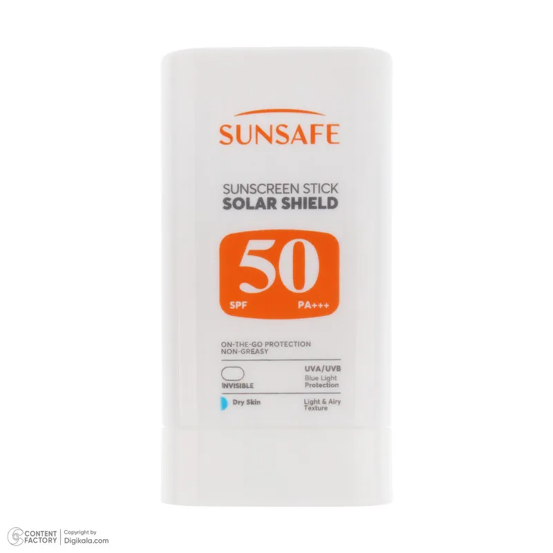 استیک ضد آفتاب بی‌رنگ صورت و بدن سان سیف SPF 50 مدل Solar Shield ‌محافظ در برابر اشعه UVA و UVB مناسب برای پوست خشک حجم 19 میلی‌لیتر - تصویر 4