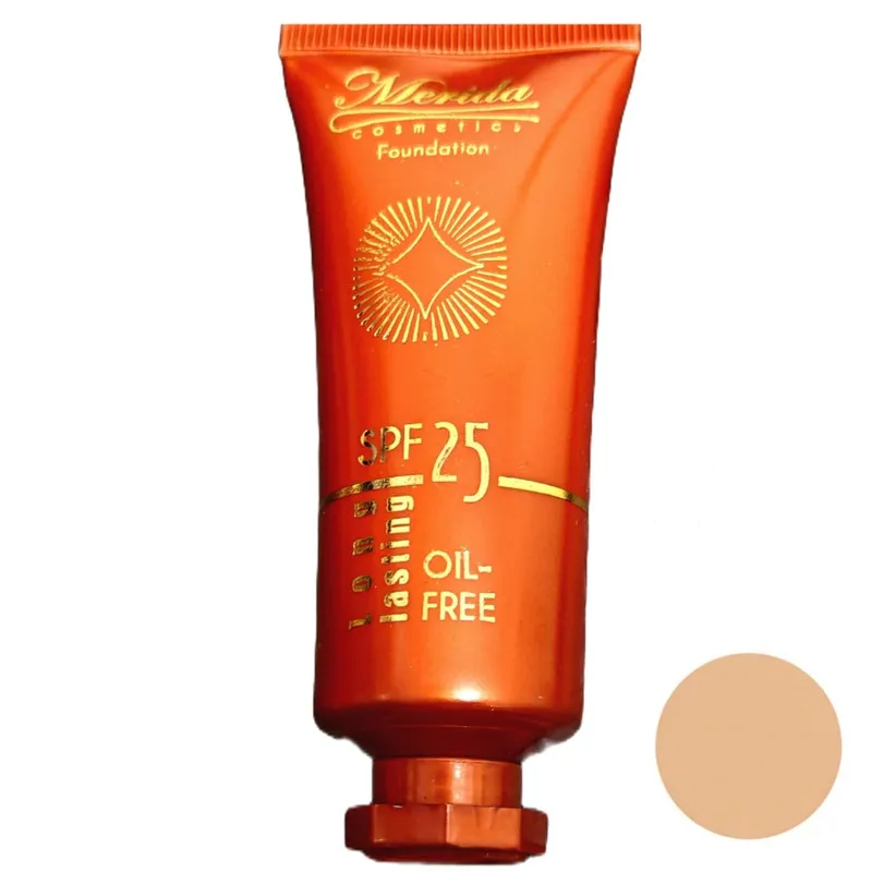 کرم پودر مایع SPF 25 مریدا مدل long lasting شماره 01 مناسب انواع پوست  حجم 40 میلی لیتر