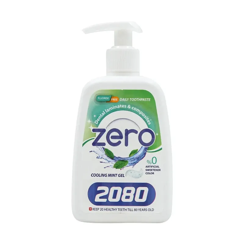 خمیر دندان ضد عفونی کننده دهان بیست هشتاد 2080 مدل Zero با طعم نعنا حجم 250 گرم - تصویر 2