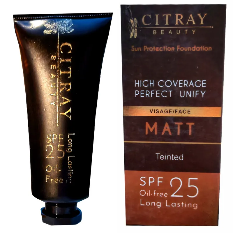 کرم پودر مایع SPF 25 سیترای مدل Long Lasting شماره 01 مناسب انواع پوست حجم 40 میلیلیتر - تصویر 2