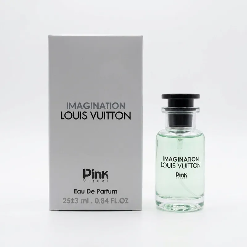 عطر جیبی مردانه پینک ویژوآل مدل لویی ویتون ایمیجینیشن با رایحه خنک و مرکباتی حجم ۲۵ میلی‌لیتر