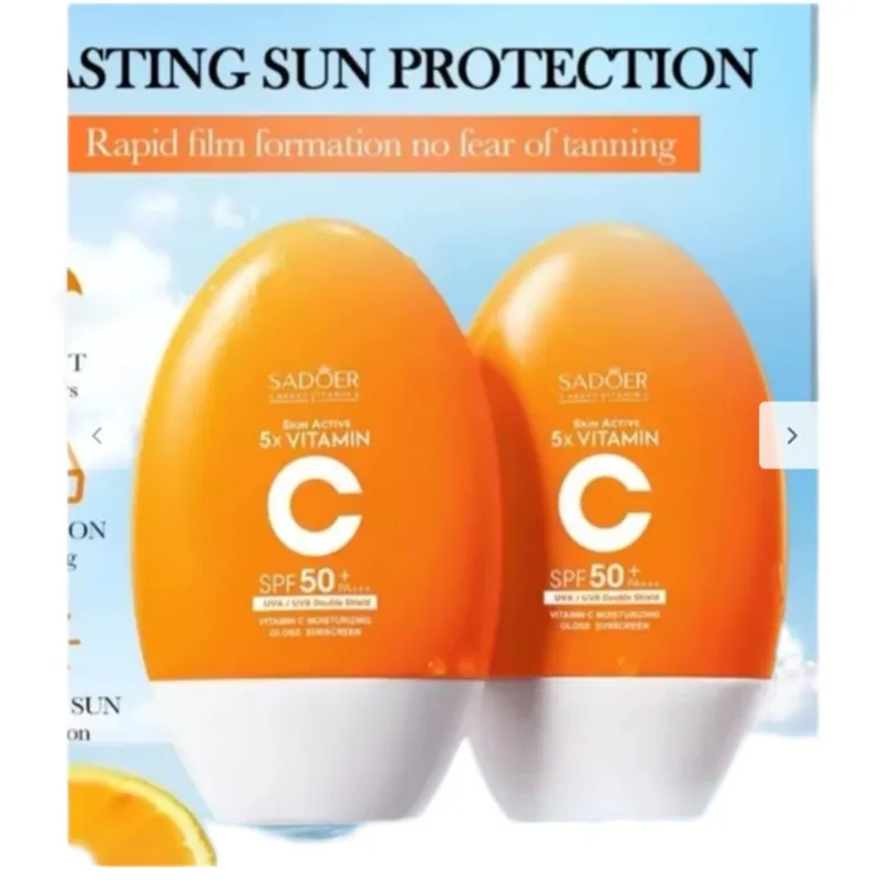 کرم ضد آفتاب بی‌رنگ دست، صورت سادور SPF 50 مدل Vitamin C ×5 ‌، محافظ +++UVA،UVB،PA، مناسب برای انواع پوست حجم ۵۰ میلی‌لیتر - تصویر 2