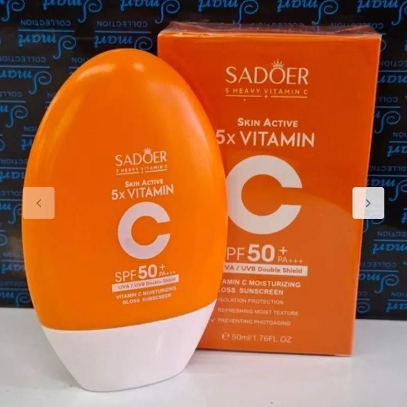 کرم ضد آفتاب بی‌رنگ دست، صورت سادور SPF 50 مدل Vitamin C ×5 ‌، محافظ +++UVA،UVB،PA، مناسب برای انواع پوست حجم ۵۰ میلی‌لیتر - تصویر 5
