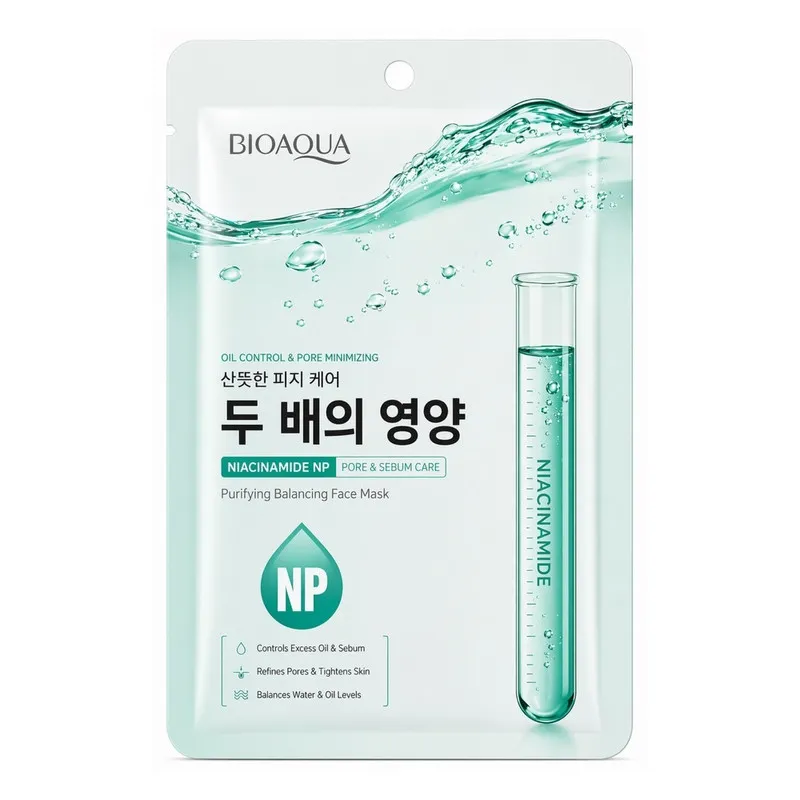 ماسک صورت بایو آکوا مدل Niacinamide مناسب برای پوست چرب حجم 25 میلی لیتر - تصویر 2
