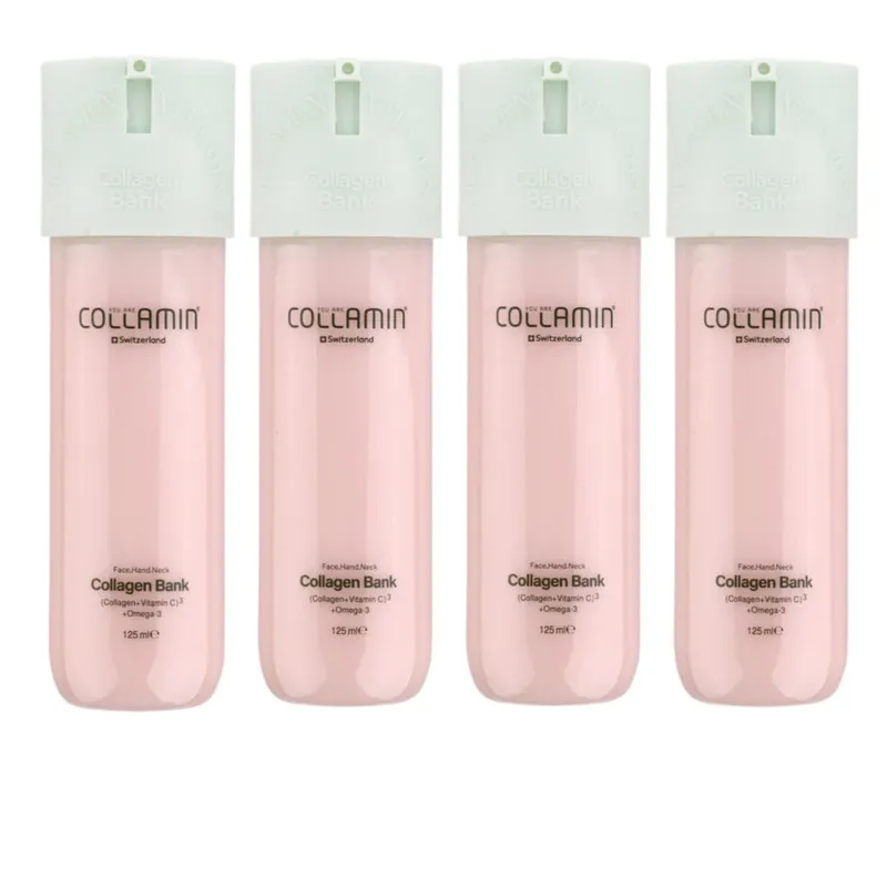 کرم مرطوب‌کننده دست، گردن، صورت کلامین مدل Collagen bank مناسب برای انواع پوست حجم 125 میلی‌لیتر مجموعه 4 عددی