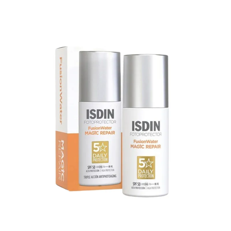 فلوئید ضد آفتاب بی‌رنگ صورت ایزدین SPF 50 مدل Magic Repair محافظ Uva،Uvb مناسب برای انواع پوست حجم ۵۰ میلی‌لیتر - تصویر 2
