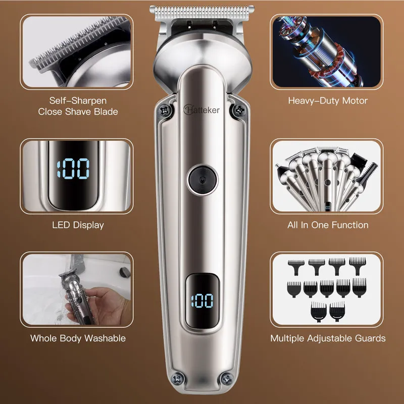 ماشین اصلاح موی سر و صورت برقی هاتکر مدل HT-6178 - تصویر 3