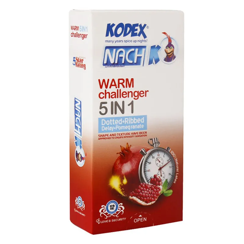 کاندوم خاردارو شیار دار کدکس مدل 51MM بسته 12 عددی - تصویر 2