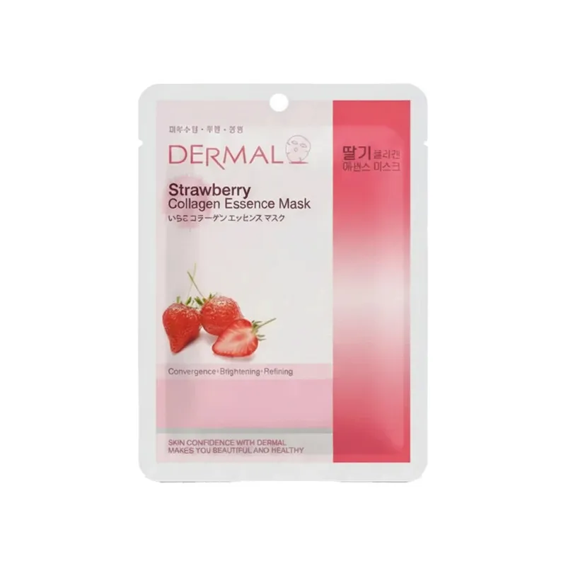 ماسک صورت درمال مدل Strawberry مناسب برای پوست های معمولی وزن 23 گرم - تصویر 3