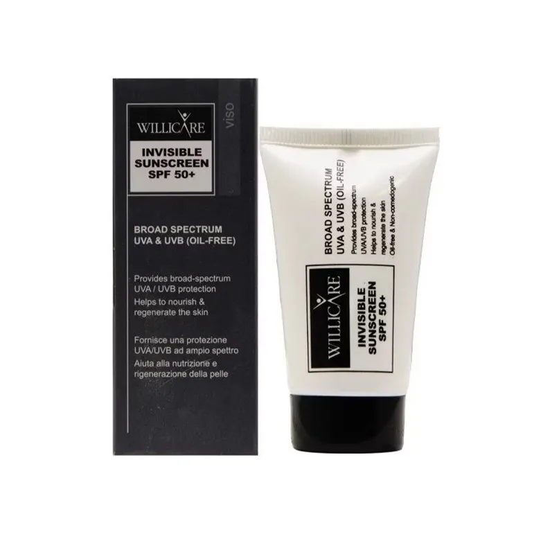 کرم ضد آفتاب بی رنگ صورت ویلی کر SPF 50 مدل اینویزیبل محافظ در برابر اشعه UVA و UVB مناسب برای انواع پوست حجم 40 میلیلیتر - تصویر 2