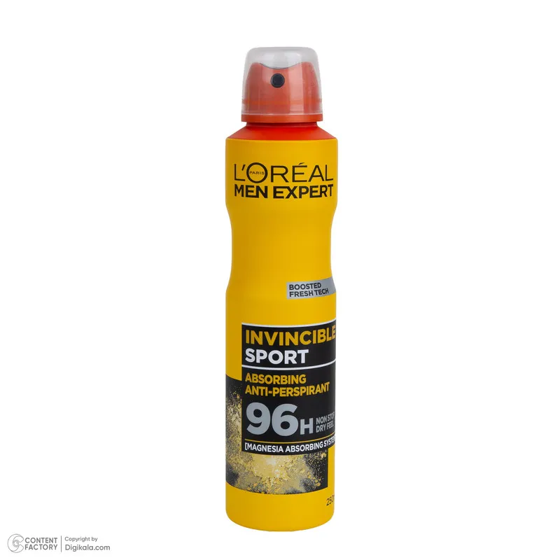 اسپری ضدتعریق مردانه لورآل مدل Invincible Sport حجم 250 میلیلیتر - تصویر 3