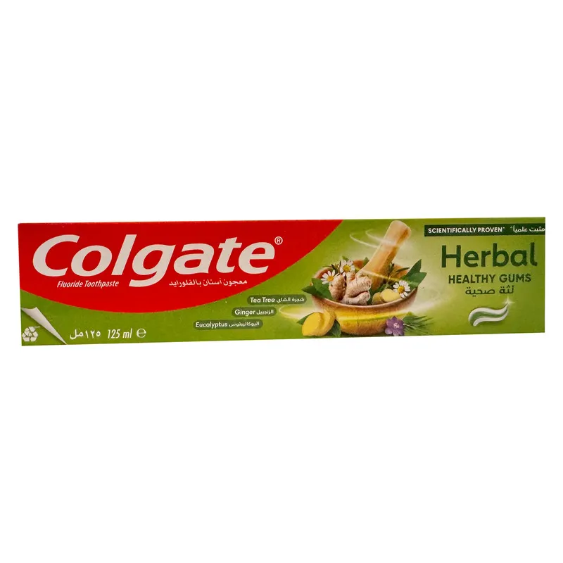 خمیردندان سفید کننده کلگیت مدل Herbal با طعم چای سبز و اکالیپتوس مناسب برای انواع دندان حجم 125 میلی لیتر - تصویر 3