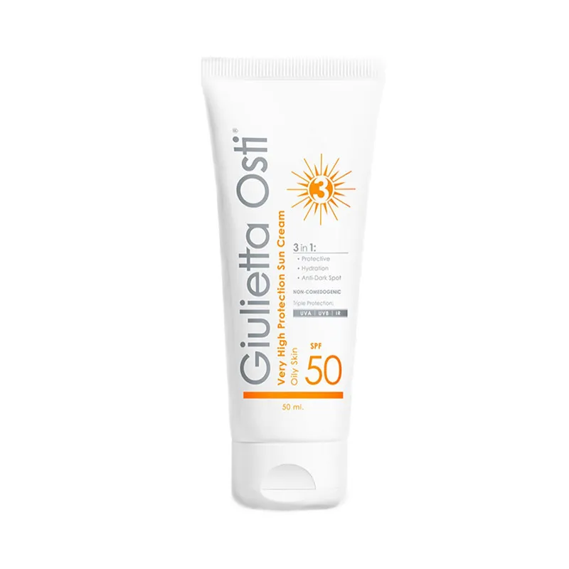 کرم ضدآفتاب بیرنگ صورت جولیتا اوستی spf50 مدل آبرسان مناسب برای پوست چرب حجم 50 میلی لیتر - تصویر 2