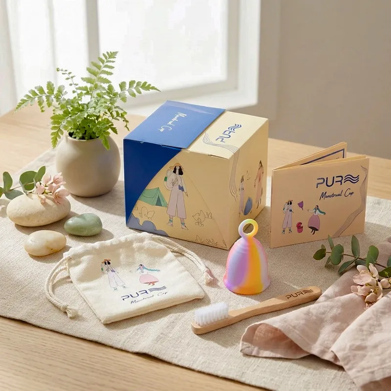 کاپ قاعدگی پیور مدل حلقه ای سایز 1 به همراه لیوان نگهدارنده - تصویر 4