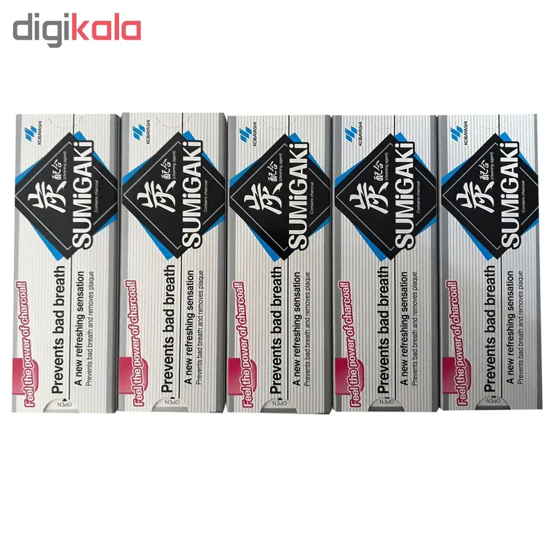 خمیر دندان کوبایاشی مدل Sumigaki حجم 100 میلی لیتر مجموعه 5 عددی - تصویر 4