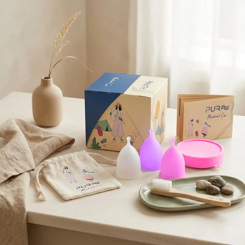 کاپ قاعدگی پیور مدل اسپورت سایز 2 به همراه لیوان نگهدارنده - تصویر 3