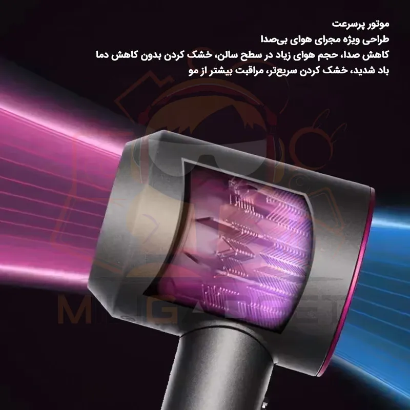سشوار حرفه‌ای 1600 وات مدل super hair dryer - تصویر 2