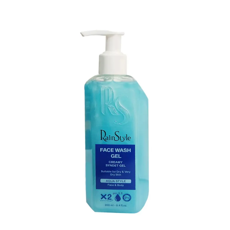 ژل شستوشوی صورت رین استایل مدل Aqua style مناسب برای پوست خشک و حساس حجم 200 میلیلیتر