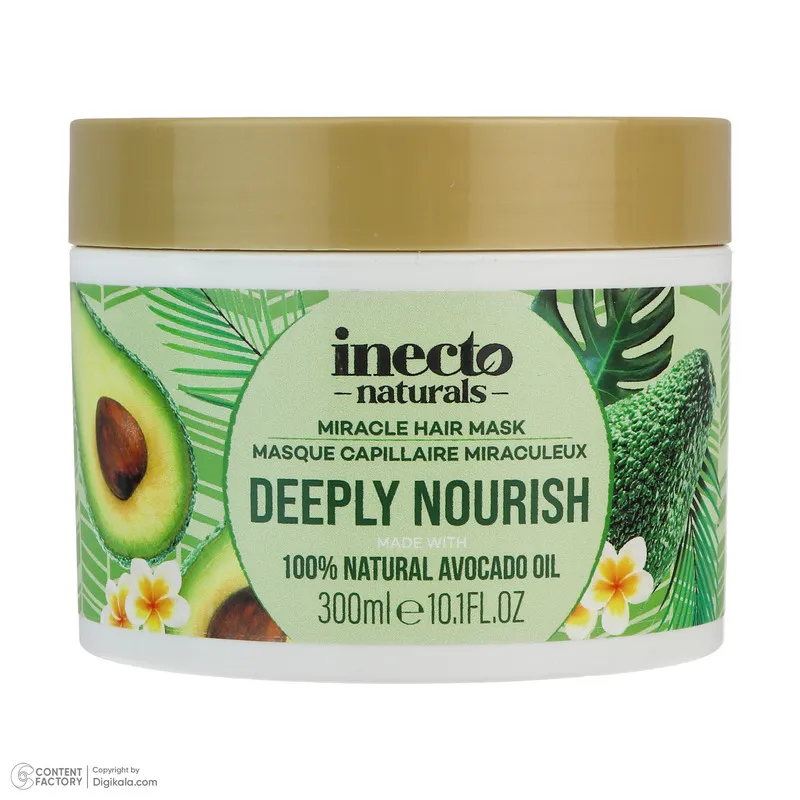 ماسک نرم کننده مو اینکتو نچرالز مدل Deeply Nourish مناسب برای موی خشک و آسیب دیده حجم 300 میلیلیتر - تصویر 4