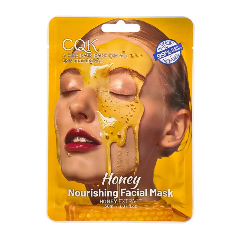 ماسک صورت سی کیو کی مدل Honey extract مناسب برای انواع پوست حجم 30 میلی لیتر