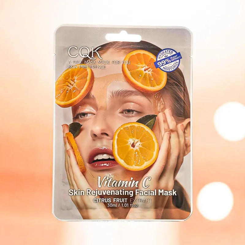 ماسک صورت سی کیو کی مدل Vitamin C مناسب برای انواع پوست حجم 30 میلی لیتر - تصویر 2