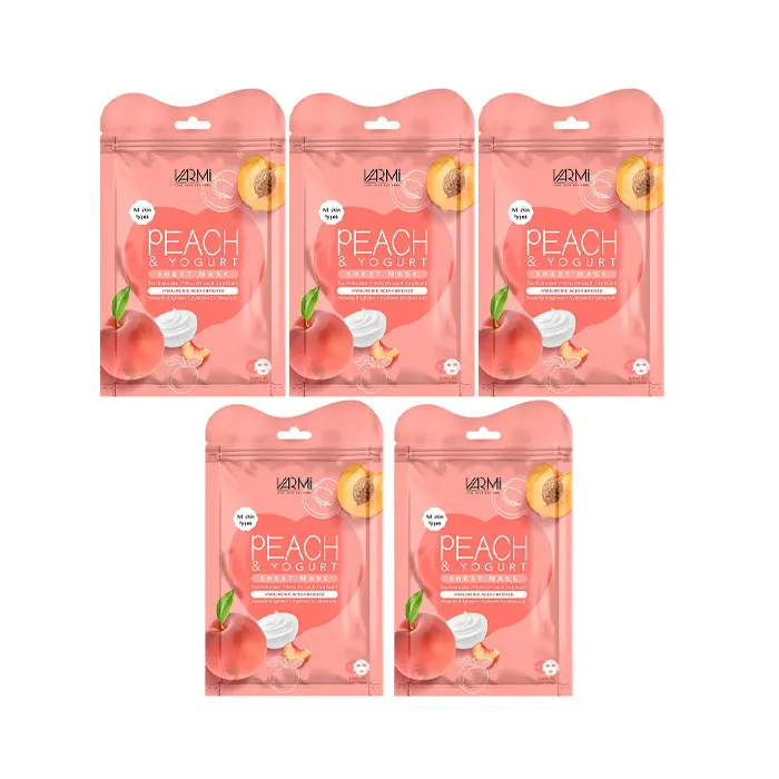ماسک دبل شیت وارمی مدل هلو و ماست مناسب برای پوست چرب و مختلط حجم 45 میلی لیتر بسته 5 عددی - تصویر 2