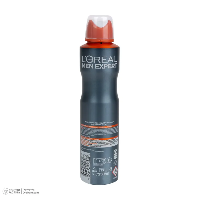 اسپری ضدتعریق مردانه لورآل مدل Hypoallergenic حجم 250 میلی‌لیتر - تصویر 2