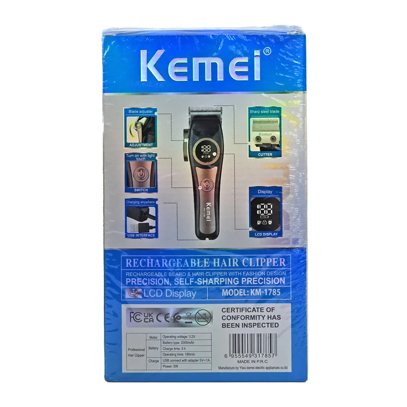 ماشین اصلاح موی سر و صورت شارژی کیمی مدل KM-1785 - تصویر 2