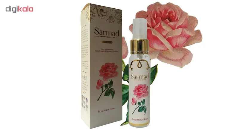 تونر پاک کننده صورت سرمد مدل ROSE WATER حجم 60 میلی لیتر - تصویر 3