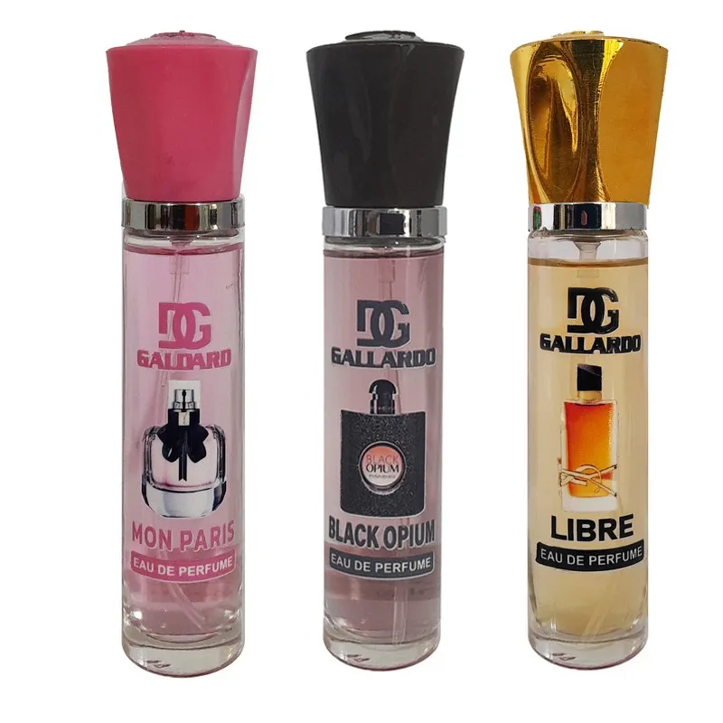 عطر جیبی زنانه گالاردو مدل لیبر و بلک اوپیوم و مون پاریس با رایحه گرم و گلی حجم 22 میلی‌لیتر بسته 3 عددی