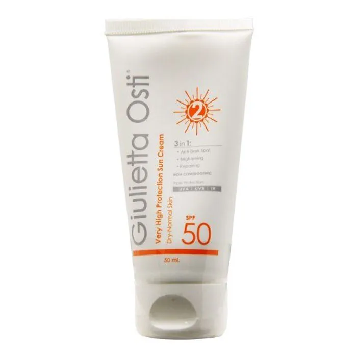 کرم ضد آفتاب بی رنگ جولیتا اُستی SPF 50 مدل 3 در 1 محافظ UVA ،UVB و PA+++،مناسب برای پوست معمولی و خشک حجم 50 میلی‌لیتر - تصویر 3