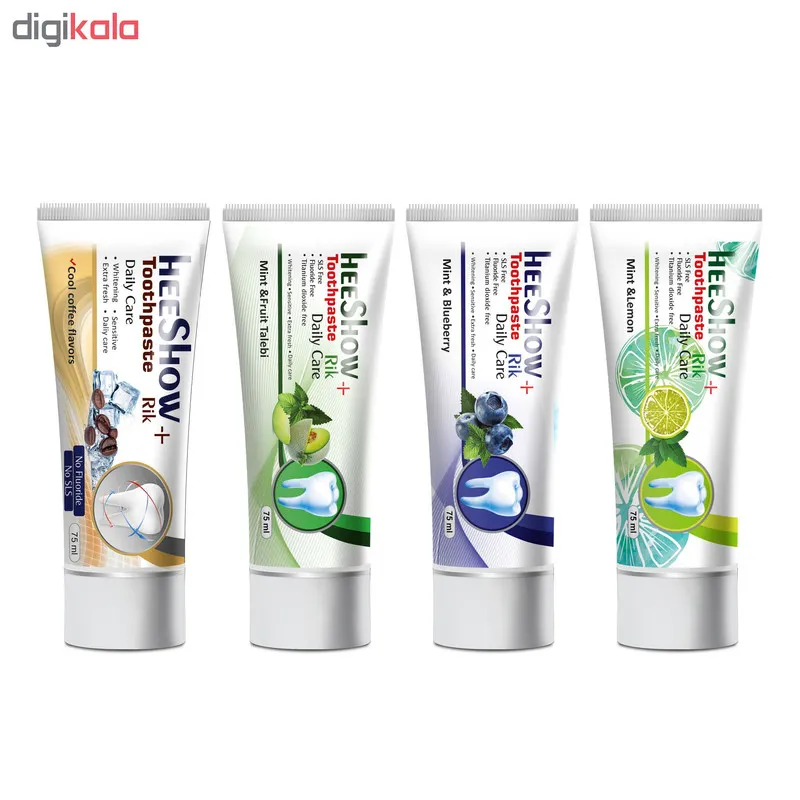 خمیر دندان هیشو ریک مدل Daily Care حجم 75 میلی لیتر مجموعه 4 عددی - تصویر 2