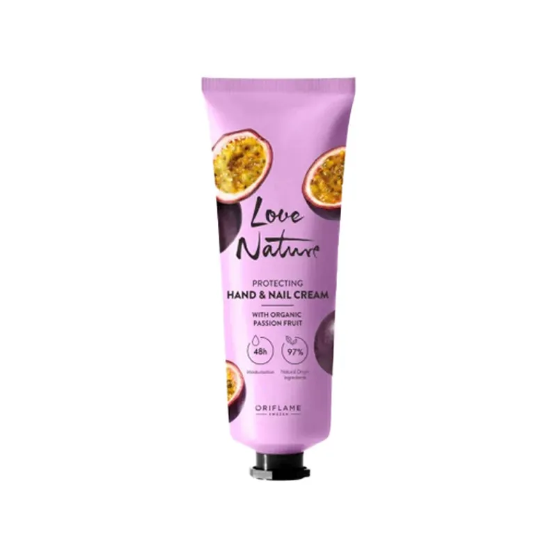 کرم مرطوبکننده دست اوریفلیم مدل LOVE NATURE Passion Fruit مناسب برای انواع پوست حجم 75 میلی لیتر